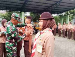60 Pelajar Resmi Menjadi Anggota Saka Wira Kartika Kodim 0813 Bojonegoro